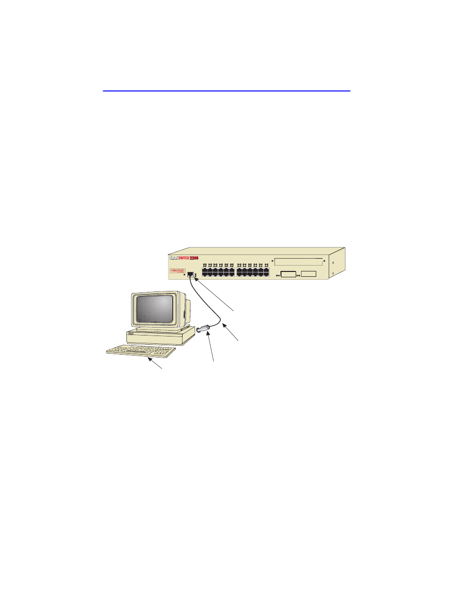 1 console cable connection, Console cable connection -4, Figure 5-1 management terminal connection | Reset | Cabletron Systems 2E43-27R User Manual | Page 56 / 164