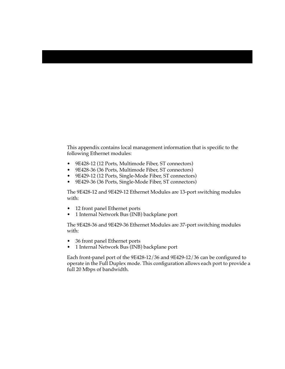 Introduction, Appendix | Cabletron Systems 9E428-12 User Manual | Page 3 / 18