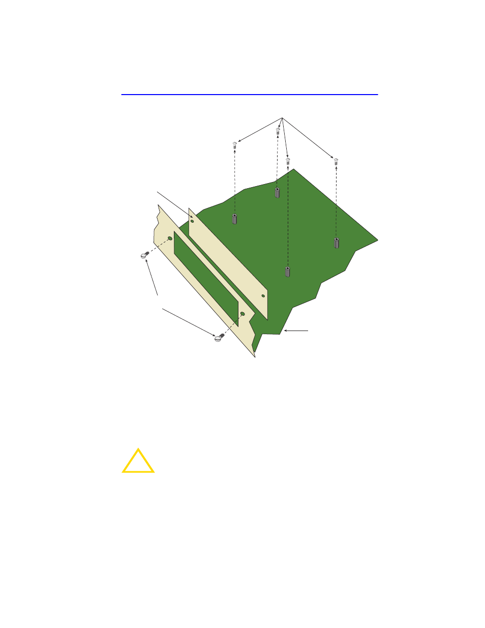 Refer to, Figure 2-1, And remove the two faceplate mounting screws | And remove the four standoff screws. save the | Cabletron Systems HSIM-G01 User Manual | Page 17 / 36