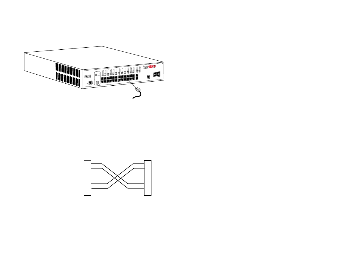 Connecting utp cables | Cabletron Systems ELS10-26TX User Manual | Page 10 / 18