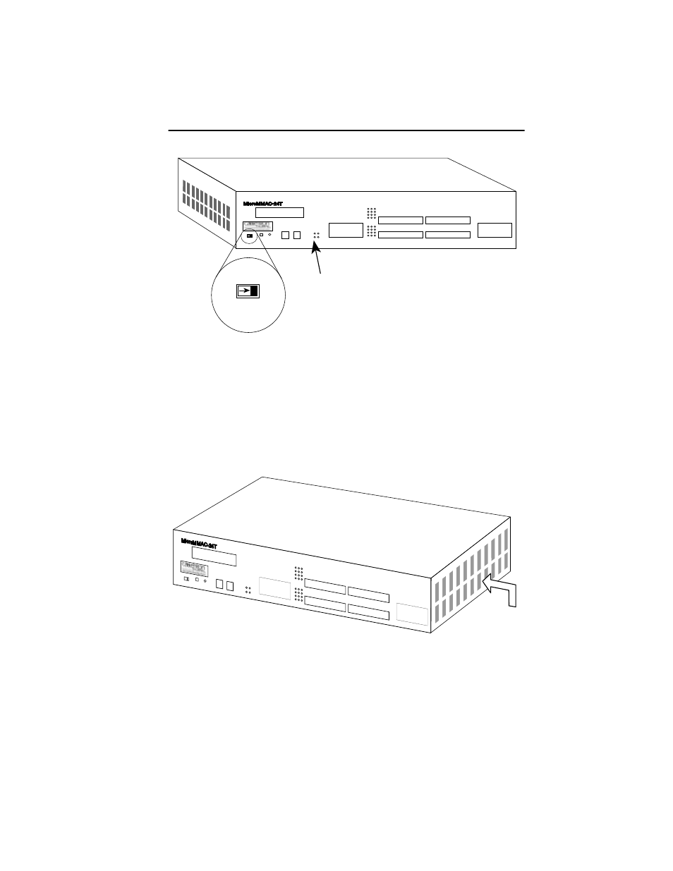 7 setting the nvram switch, 7 setting the nvram switch, Installation 3-7 figure 3-7. the ring speed switch | Figure 3-8. nvram reset switch location, Speed 4 mb 16 mb | Cabletron Systems MicroMMAC 24T MICROMMAC- User Manual | Page 42 / 105