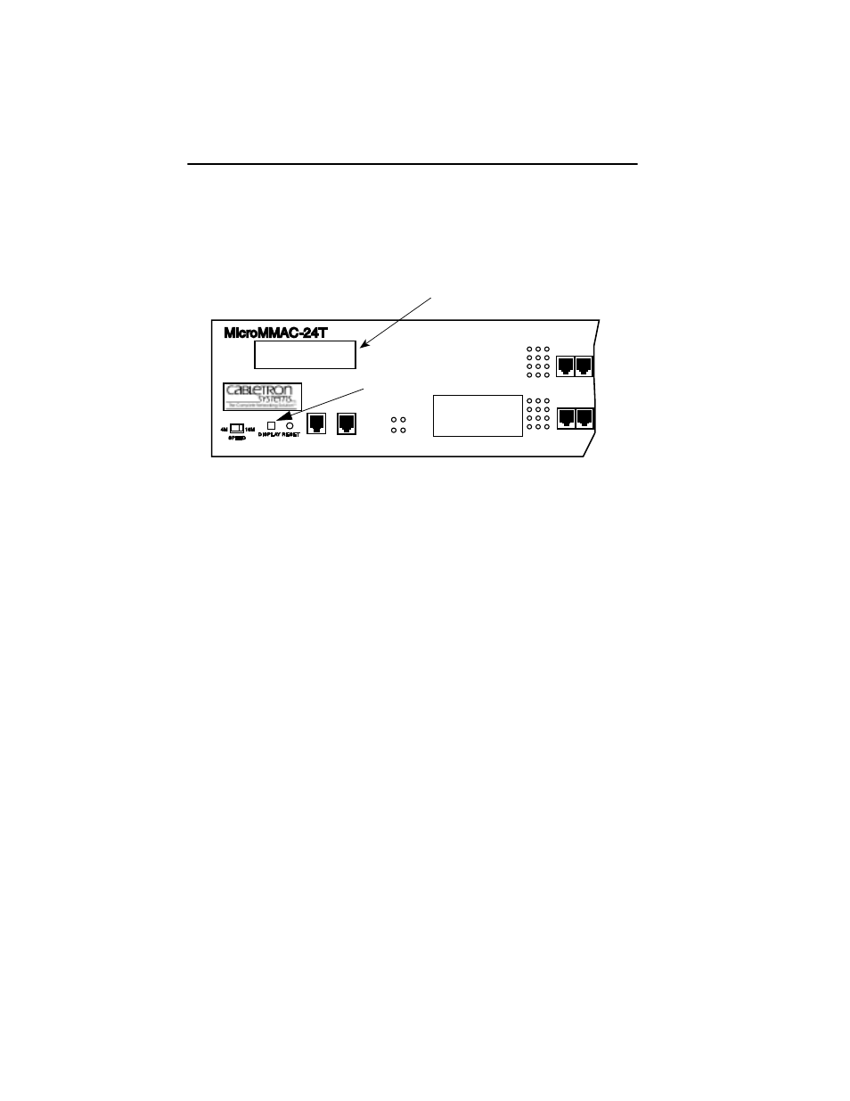 2 using the lcd display, 2 using the lcd display | Cabletron Systems MicroMMAC 24T MICROMMAC- User Manual | Page 98 / 105