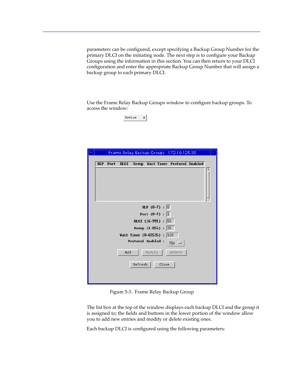 Configuring frame relay backup groups, Conþguring frame relay backup groups -13 | Cabletron Systems SPECTRUM FRX6000 User Manual | Page 101 / 232