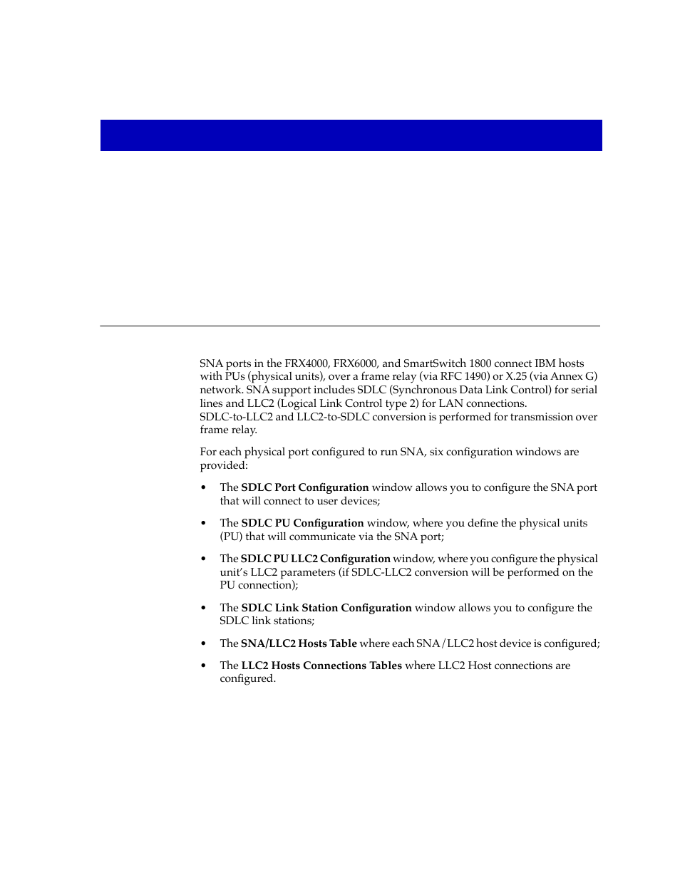 Sna status and configuration, Chapter 7 | Cabletron Systems SPECTRUM FRX6000 User Manual | Page 125 / 232