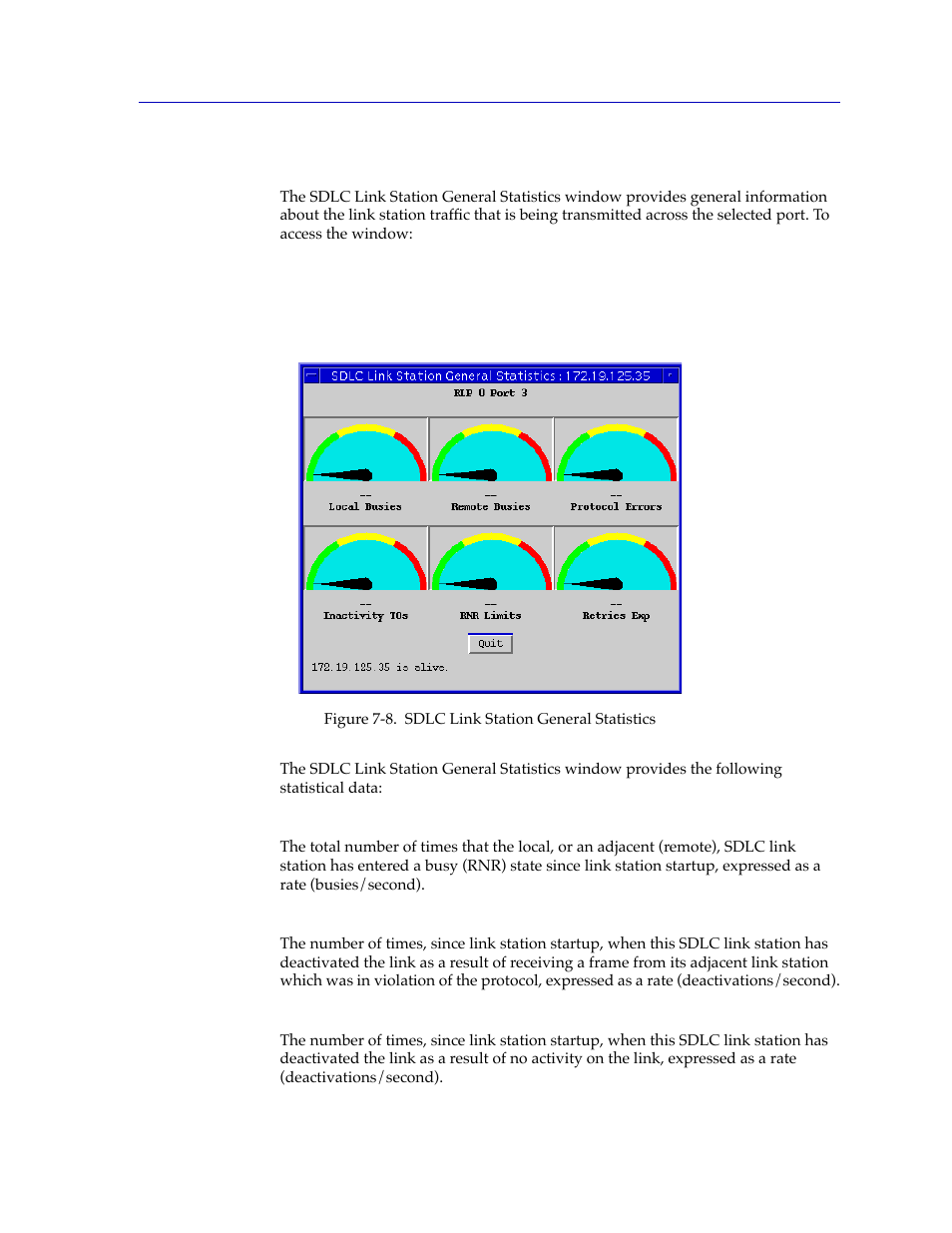 Sdlc link station general statistics, Sdlc link station general statistics -29 | Cabletron Systems SPECTRUM FRX6000 User Manual | Page 153 / 232
