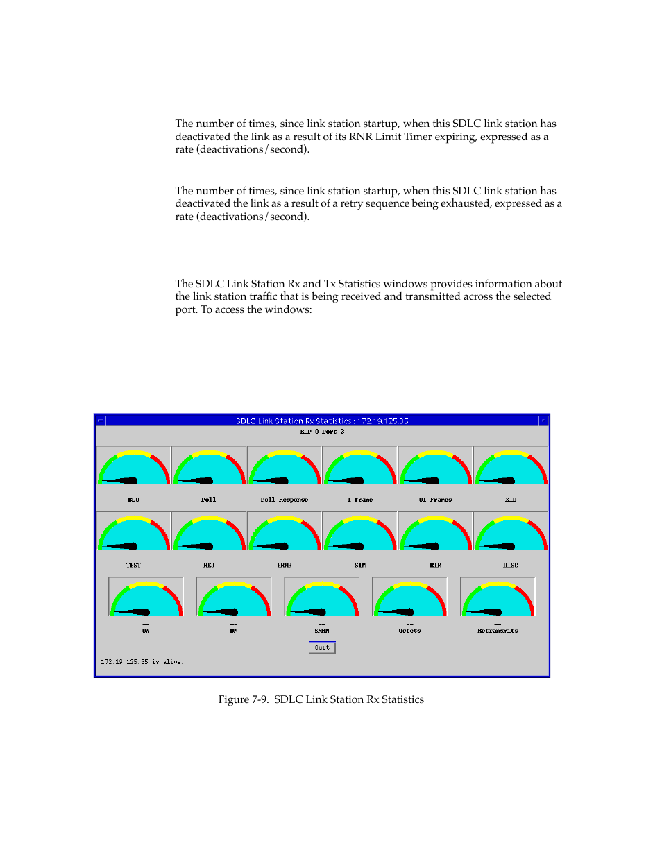 Sdlc link station rx and tx statistics, Sdlc link station rx and tx statistics -30 | Cabletron Systems SPECTRUM FRX6000 User Manual | Page 154 / 232