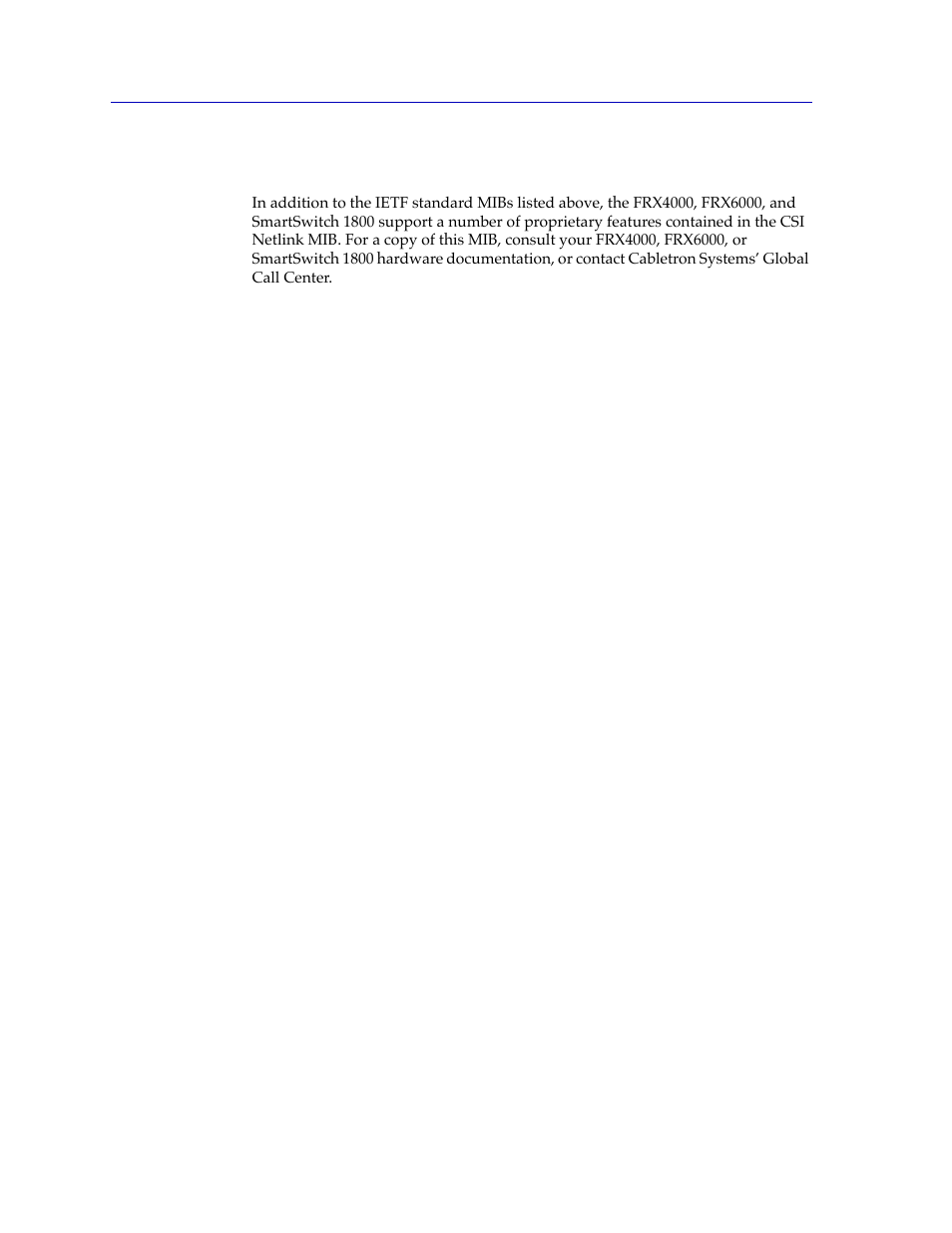 Csi netlink mib support | Cabletron Systems SPECTRUM FRX6000 User Manual | Page 226 / 232