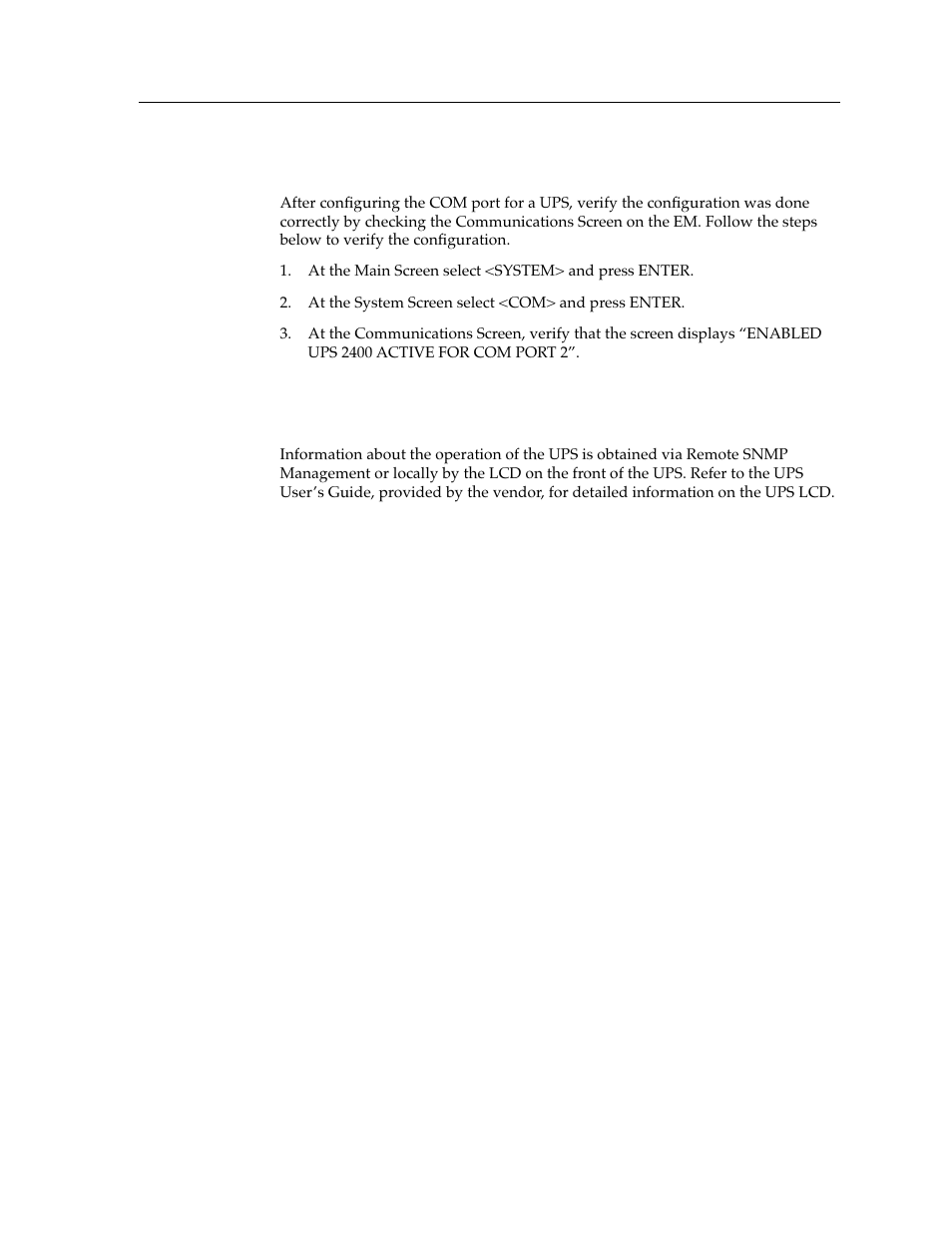 Verifying configuration, Monitoring ups | Cabletron Systems Environmental Module TM 9C300-1 User Manual | Page 49 / 50