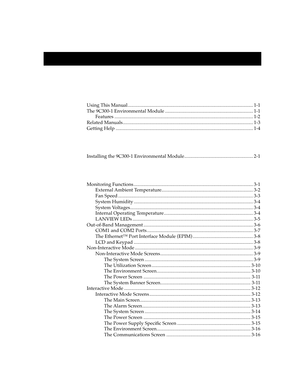 Cabletron Systems Environmental Module TM 9C300-1 User Manual | Page 5 / 50