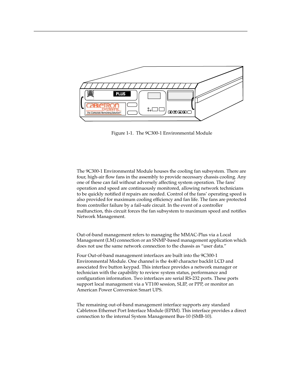 Features, Mmac | Cabletron Systems Environmental Module TM 9C300-1 User Manual | Page 8 / 50