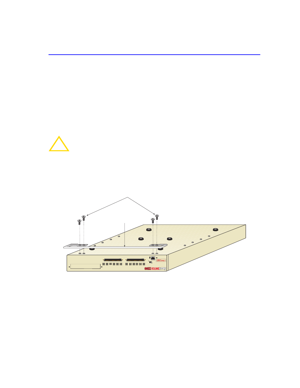 Attaching the strain-relief bracket -5, Strain-relief bracket strain-relief bracket screws, Installing the device installation 3-5 | Figure 3-2 attaching the strain-relief bracket, Reset | Cabletron Systems 2H253-25R User Manual | Page 35 / 64