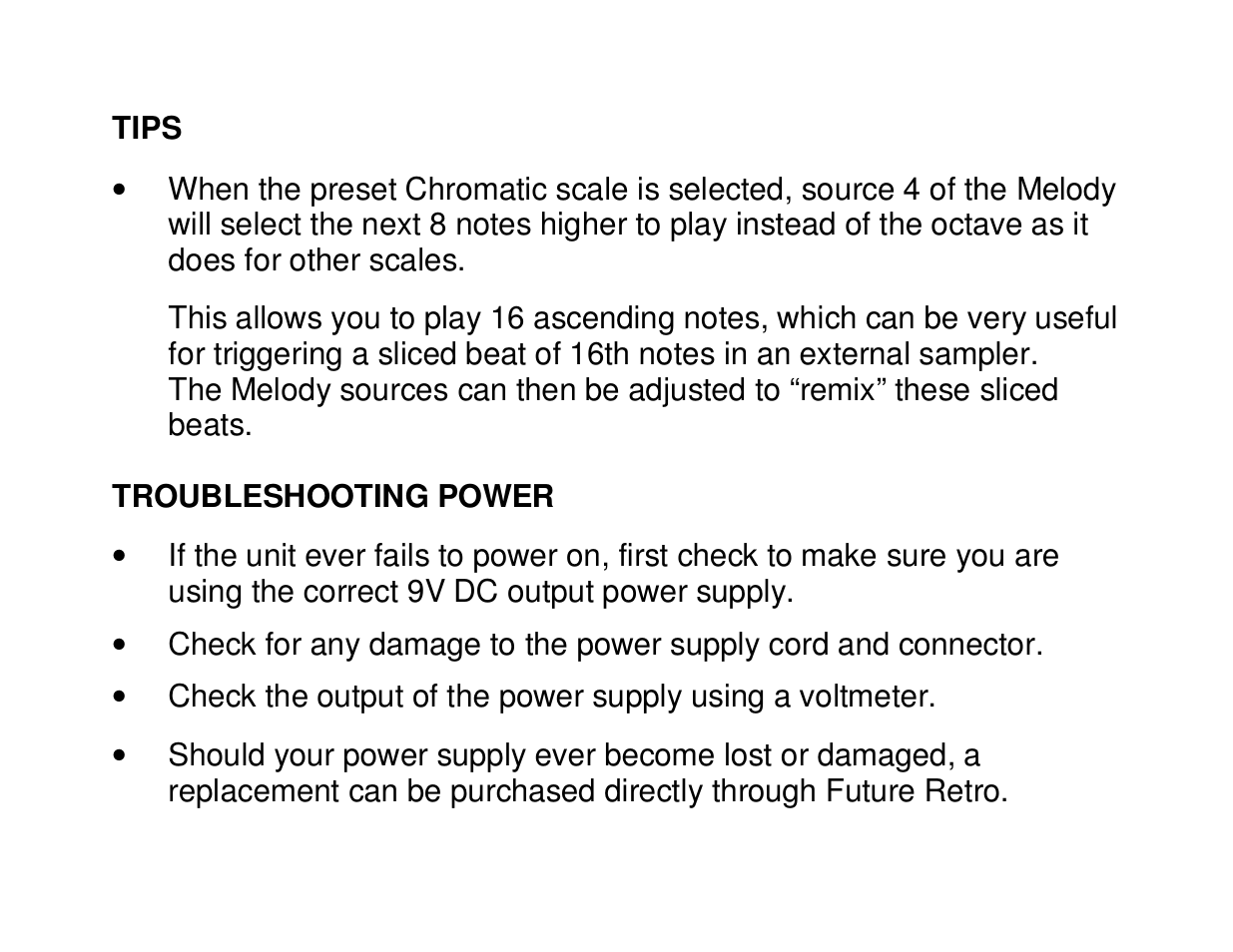 Tips | Future Retro Zillion Owner Manual User Manual | Page 34 / 36