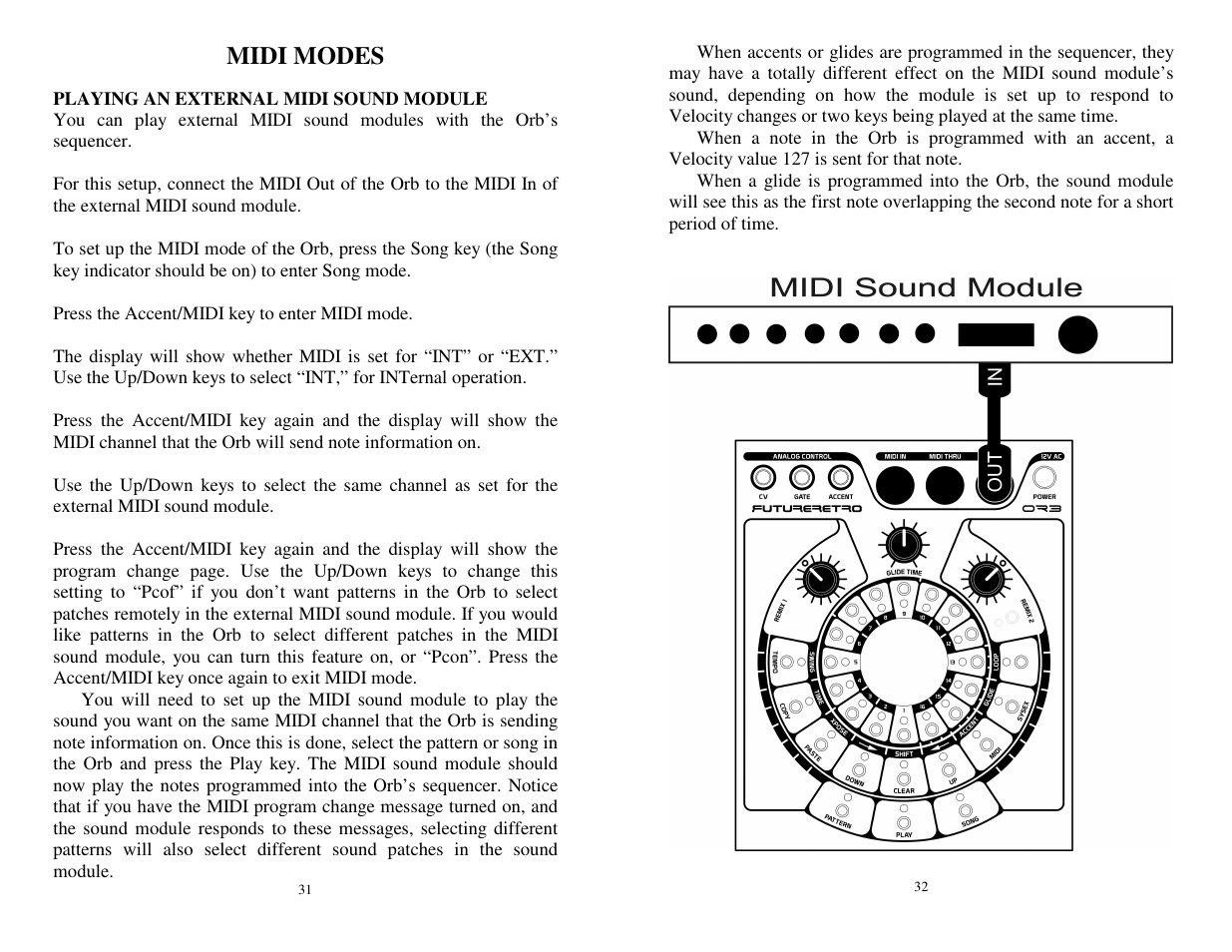 Midi modes | Future Retro Orb Owner Manual User Manual | Page 17 / 29