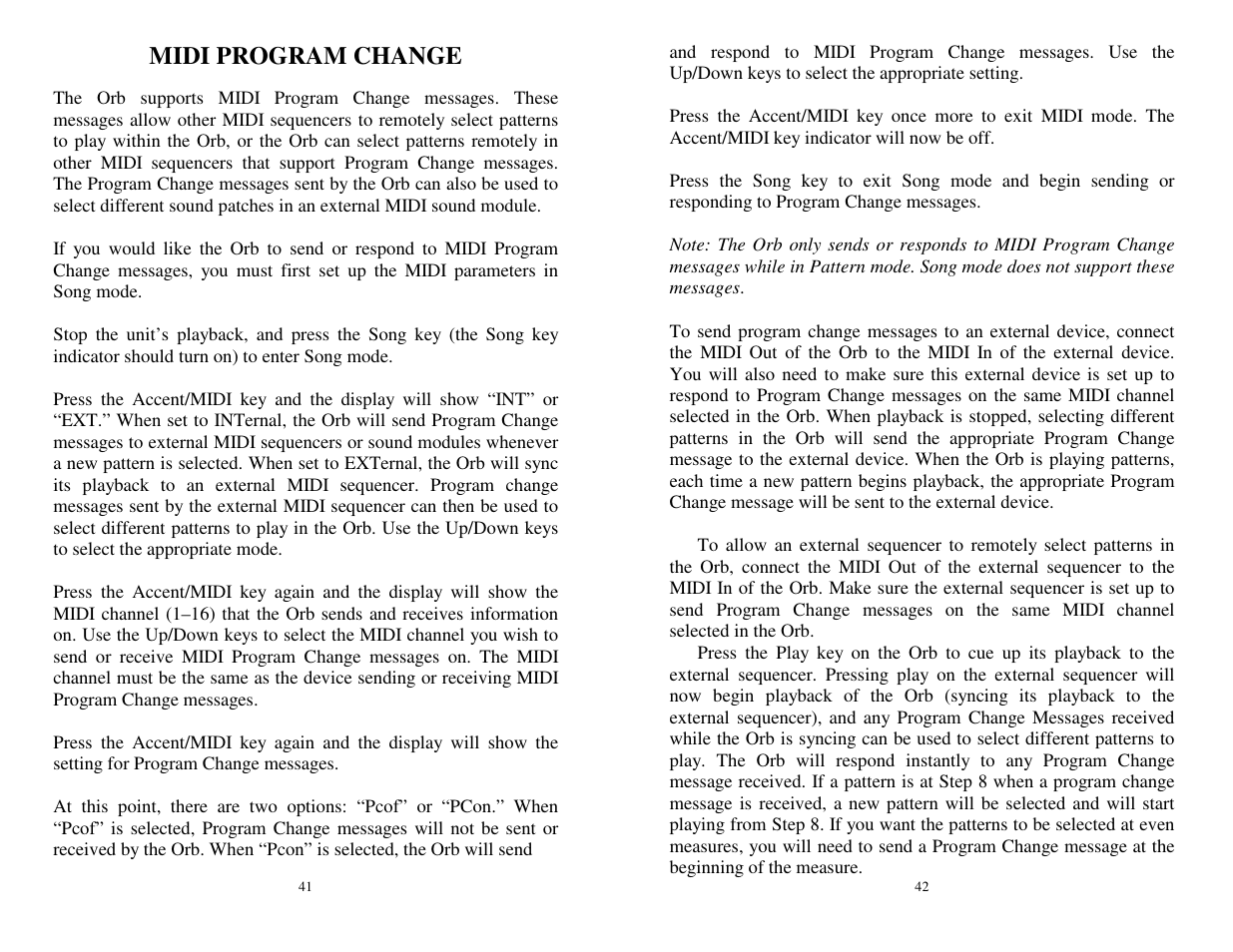 Midi program change | Future Retro Orb Owner Manual User Manual | Page 22 / 29