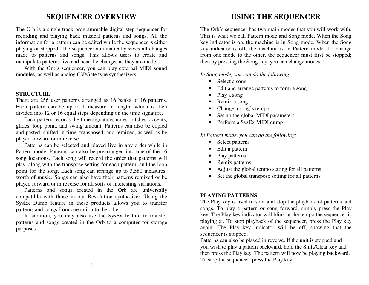 Sequencer overview, Using the sequencer | Future Retro Orb Owner Manual User Manual | Page 6 / 29