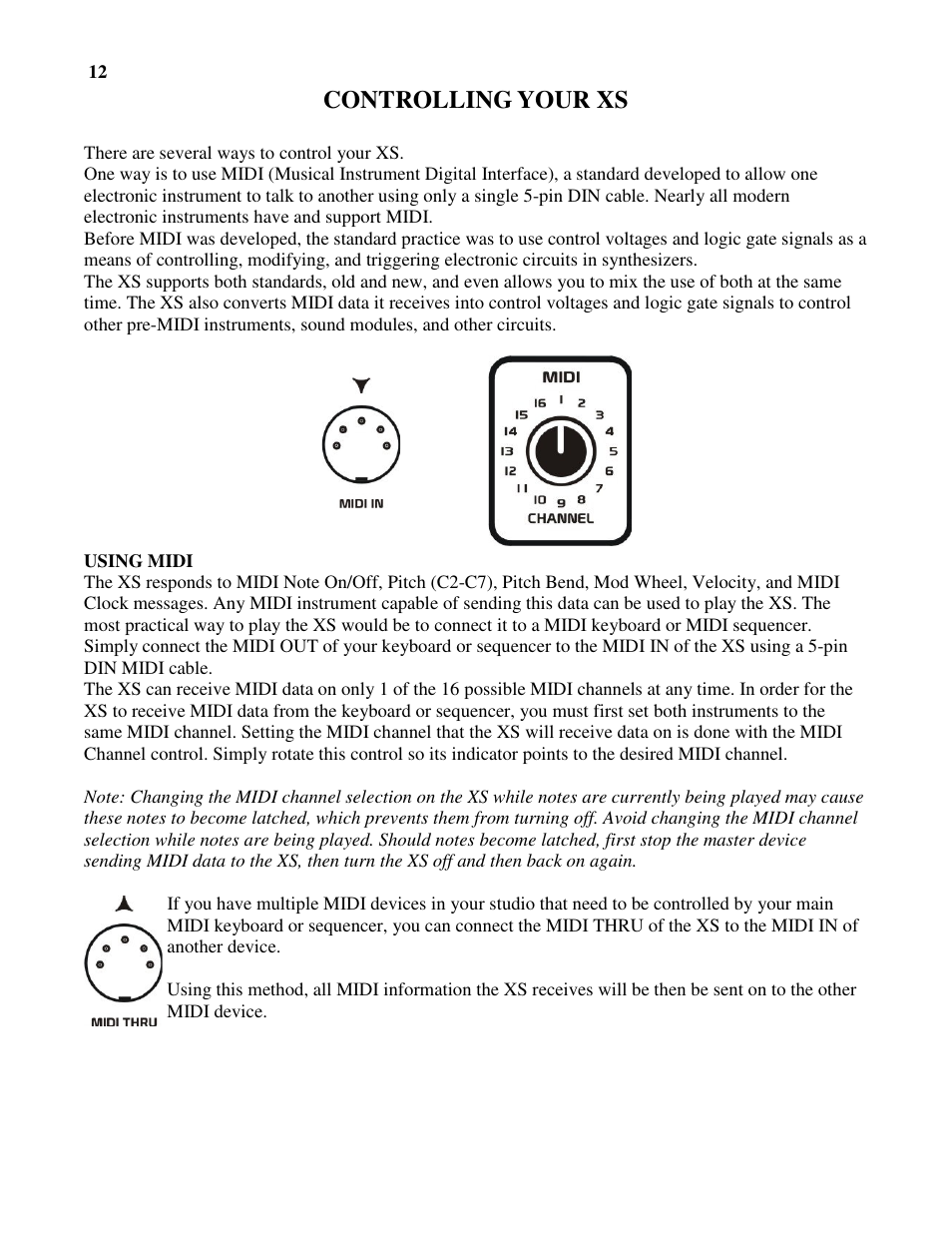 Controlling your xs | Future Retro XS User Manual | Page 14 / 62