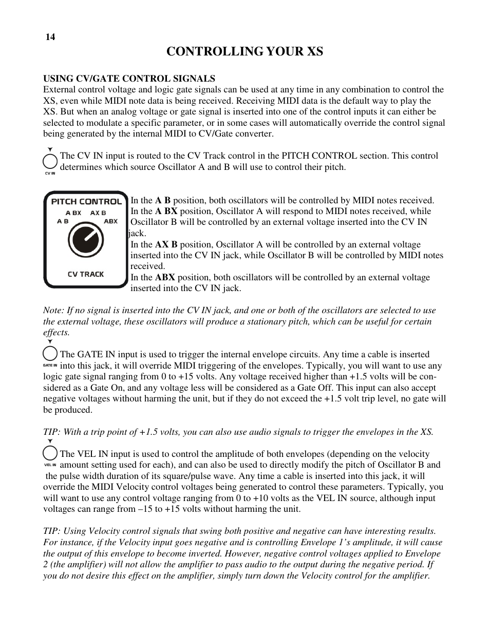 Controlling your xs | Future Retro XS User Manual | Page 16 / 62