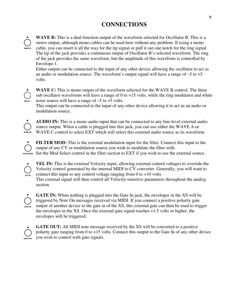 Connections | Future Retro XS User Manual | Page 9 / 62