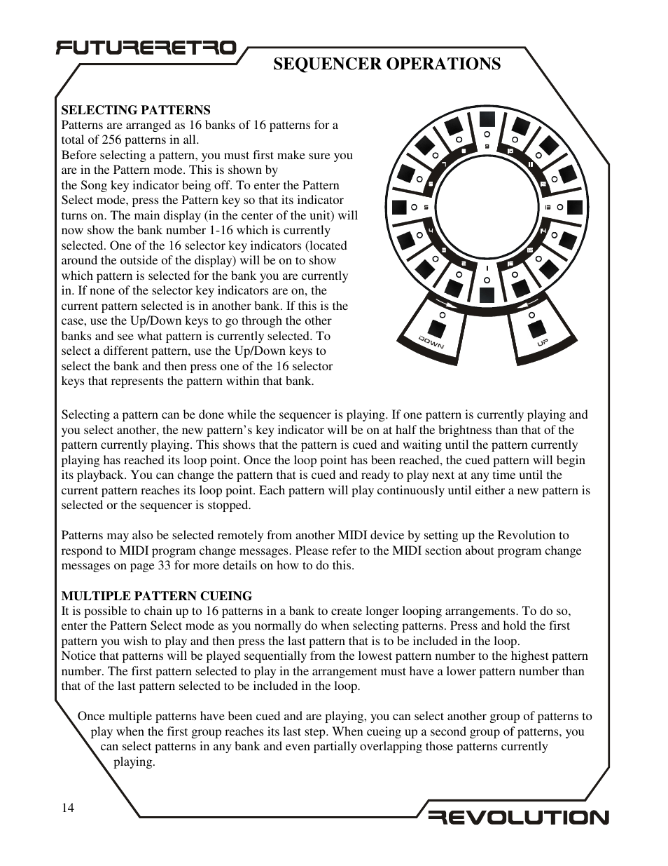 Sequencer operations | Future Retro Revolution Owner Manual User Manual | Page 16 / 46