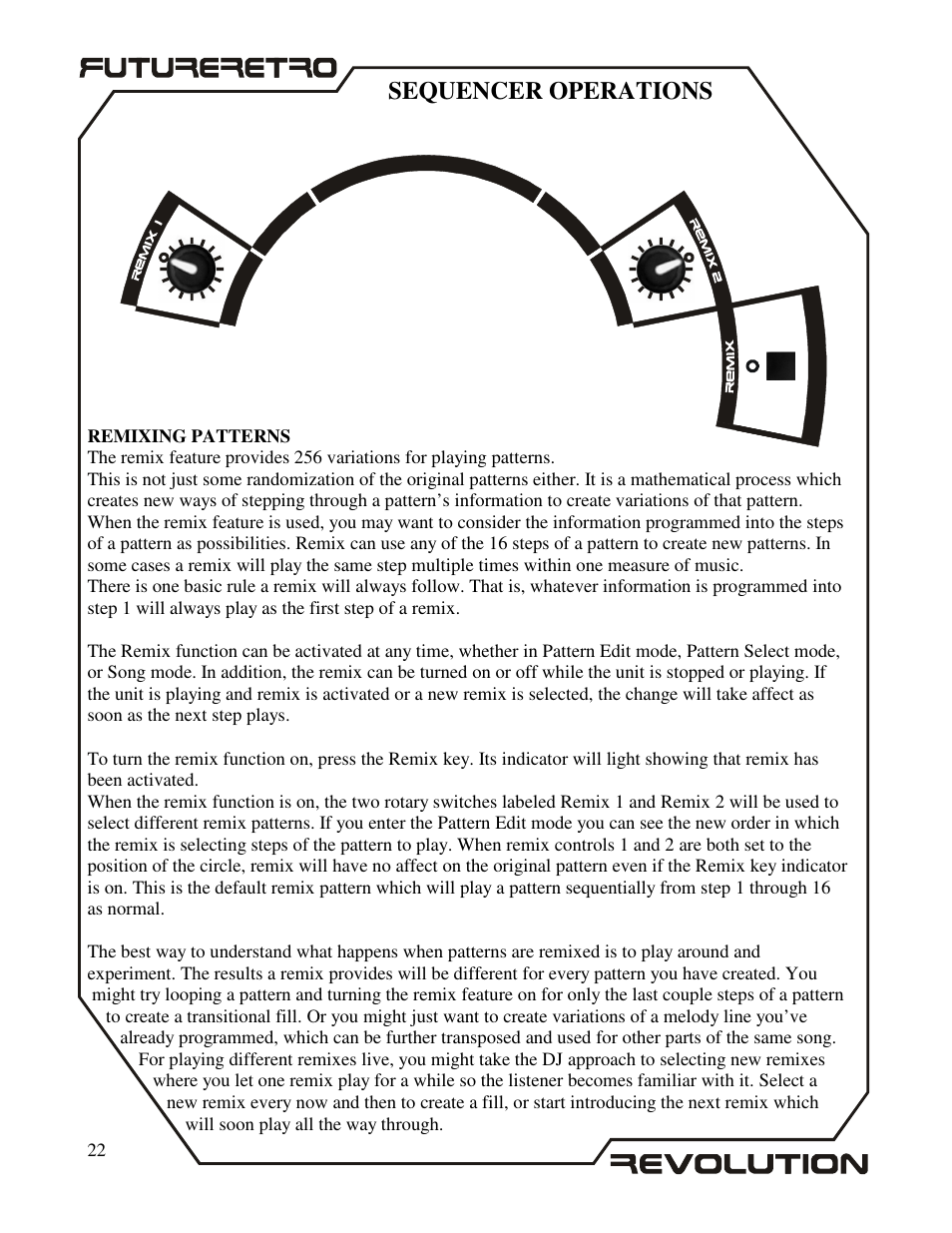Sequencer operations | Future Retro Revolution Owner Manual User Manual | Page 24 / 46