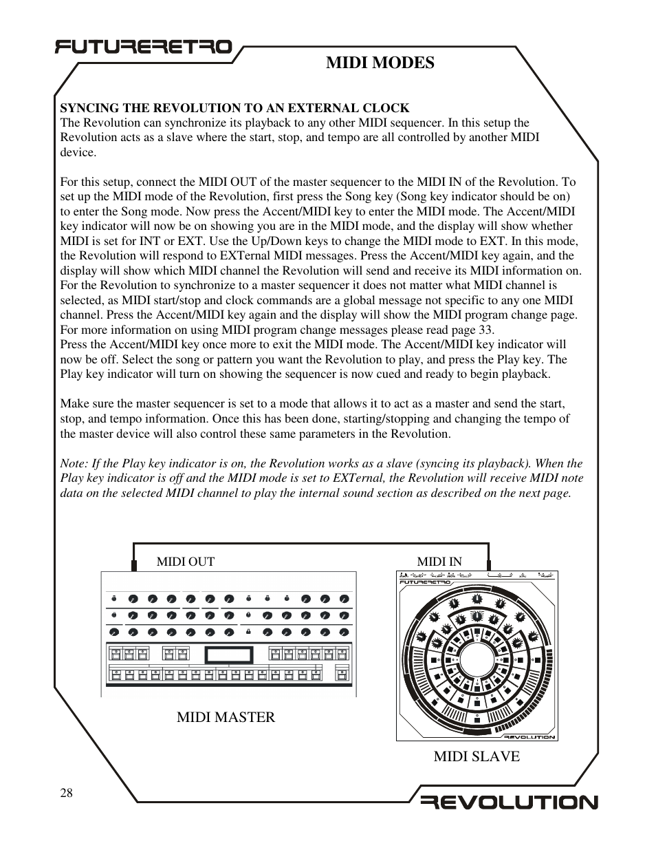 Midi modes | Future Retro Revolution Owner Manual User Manual | Page 30 / 46