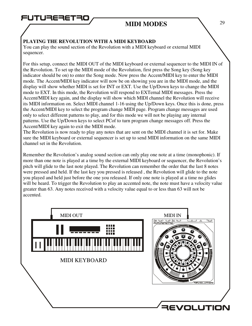 Midi modes | Future Retro Revolution Owner Manual User Manual | Page 31 / 46
