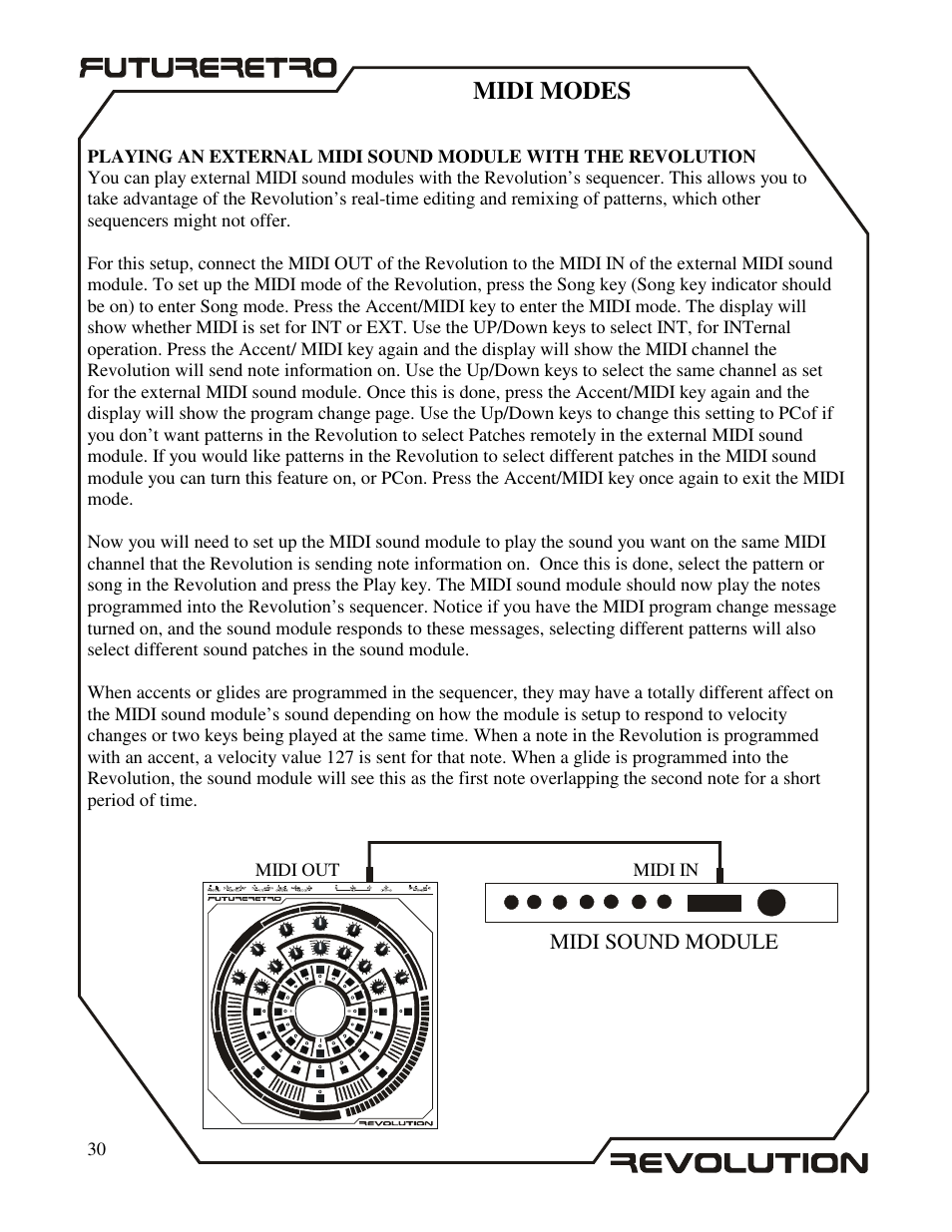 Midi modes | Future Retro Revolution Owner Manual User Manual | Page 32 / 46