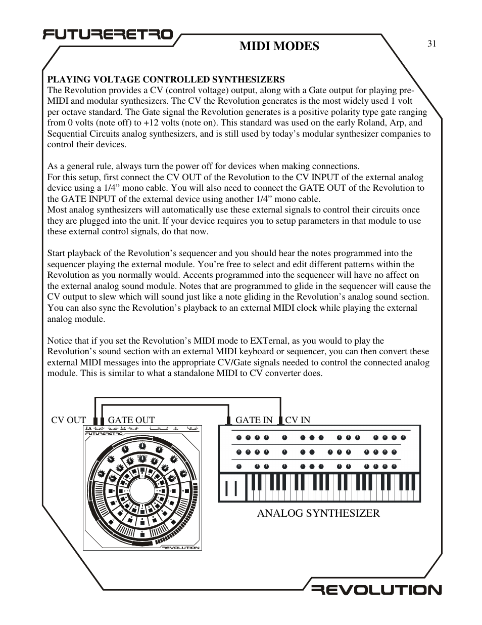 Midi modes | Future Retro Revolution Owner Manual User Manual | Page 33 / 46