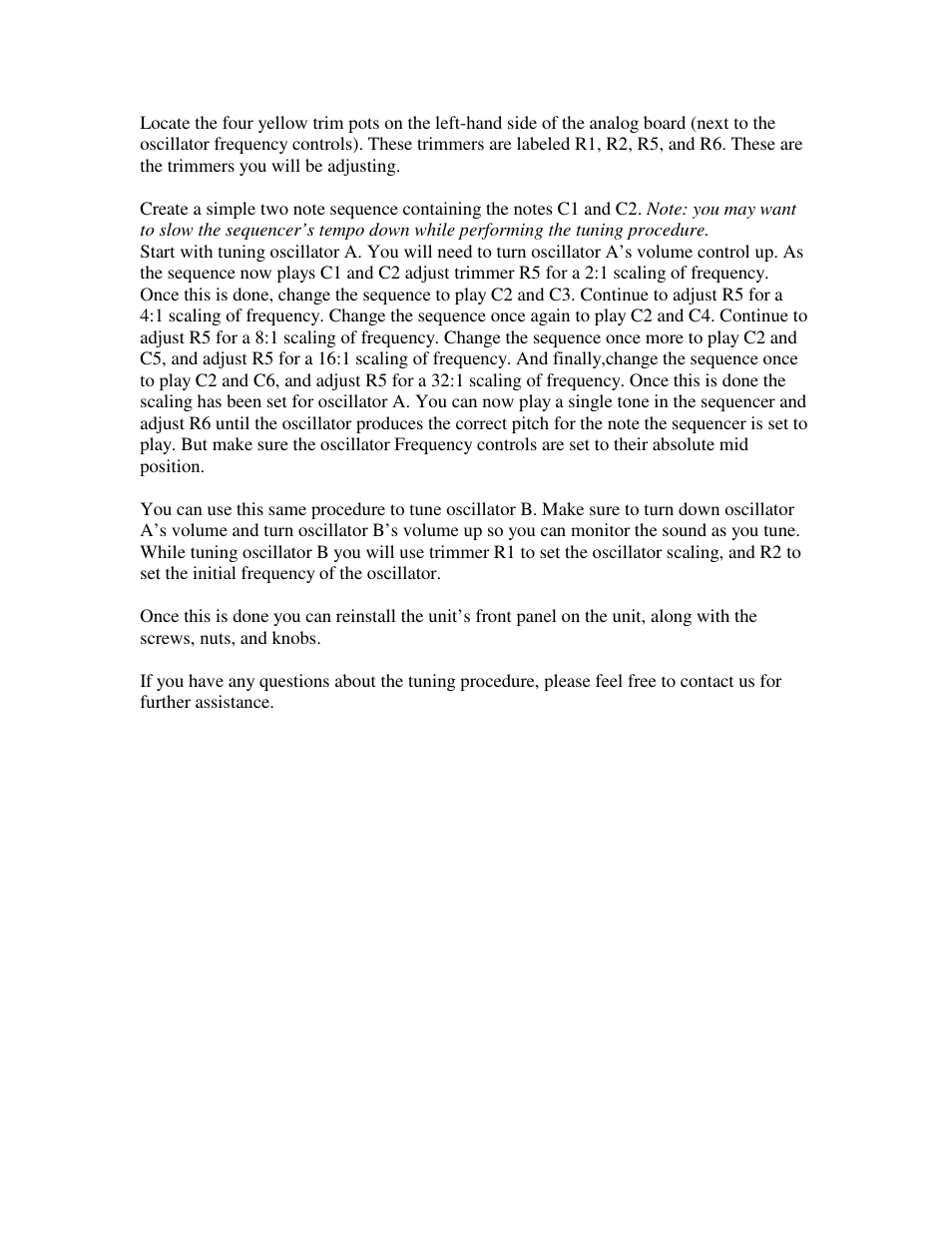 Future Retro 777 Tuning Procedure User Manual | Page 2 / 2