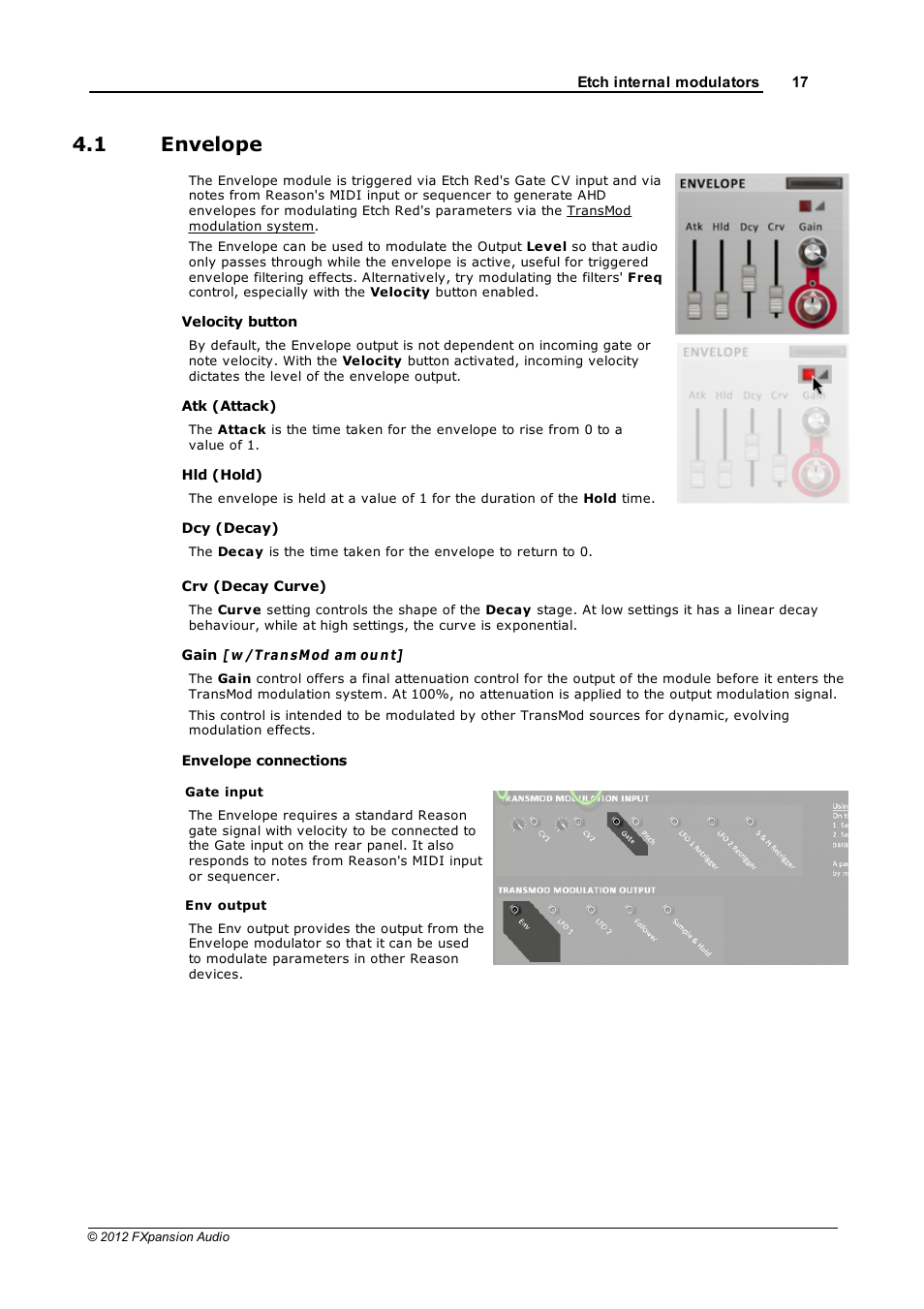 Envelope, 1 envelope | FXpansion EtchRed User Manual | Page 17 / 29