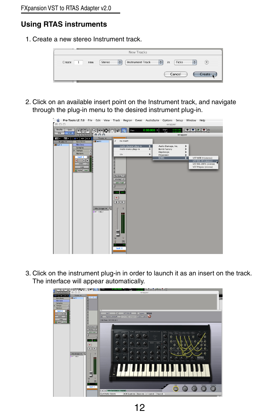 FXpansion VST to RTAS Adapter v2.0 User Manual | Page 12 / 16