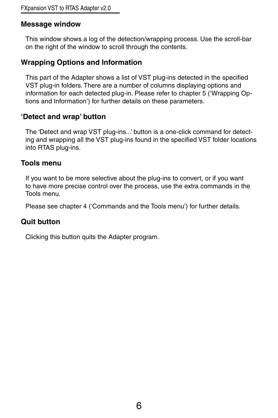 FXpansion VST to RTAS Adapter v2.0 User Manual | Page 6 / 16