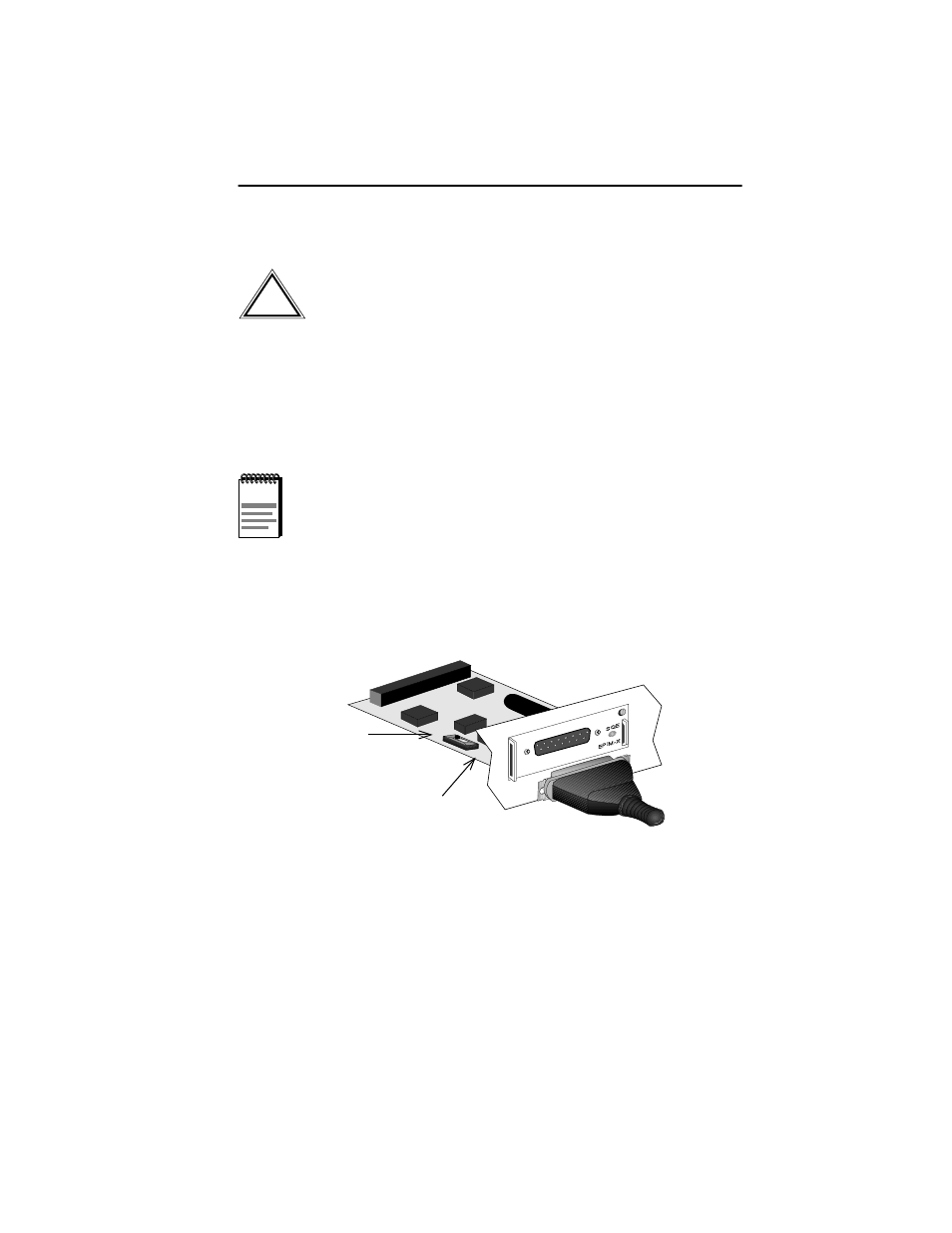 2 connecting an aui cable to an epim-x, Connecting an aui cable to an epim-x -19 | Cabletron Systems NBR-420 User Manual | Page 36 / 73