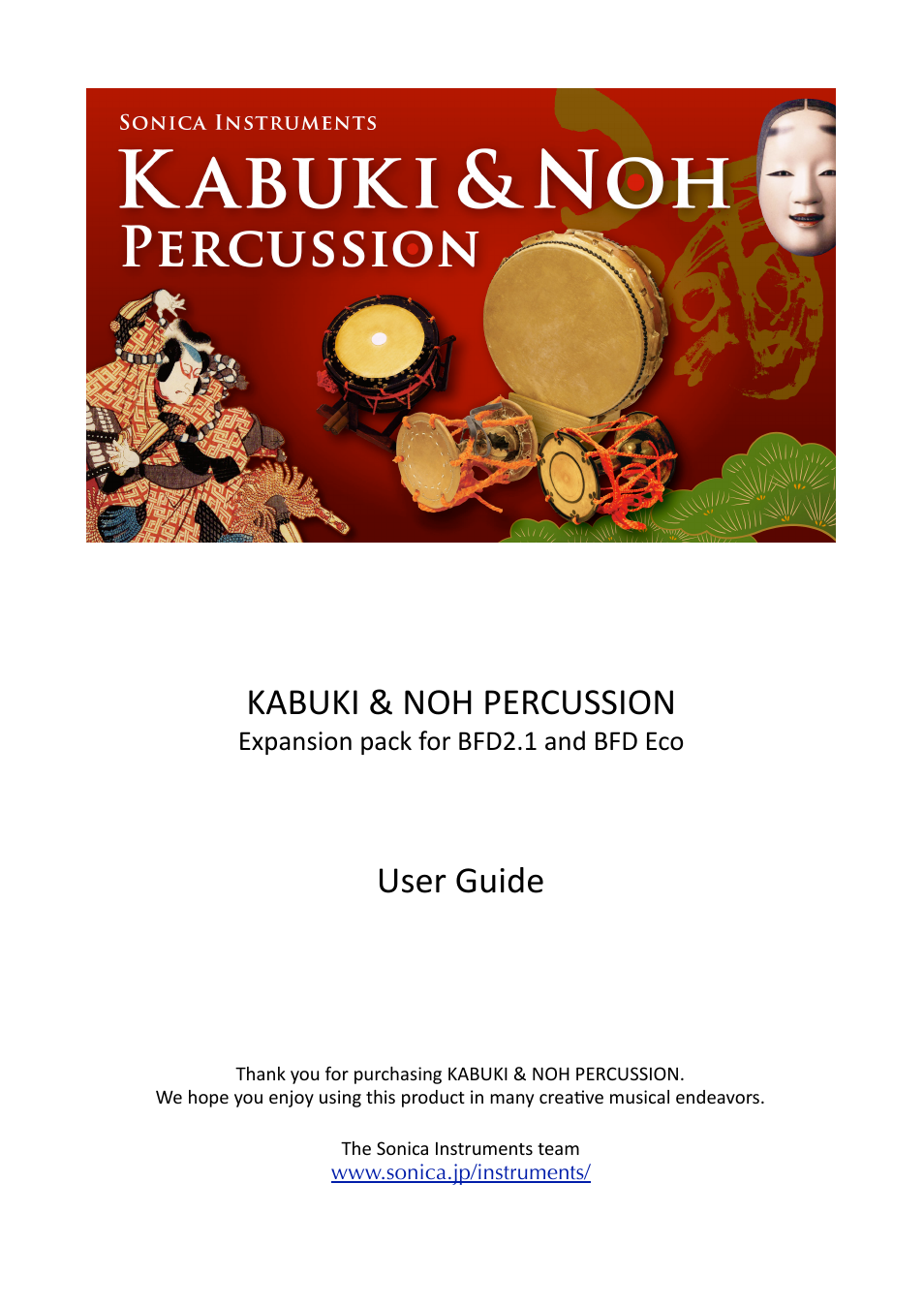 FXpansion KABUKI & NOH PERCUSSION User Manual | 19 pages
