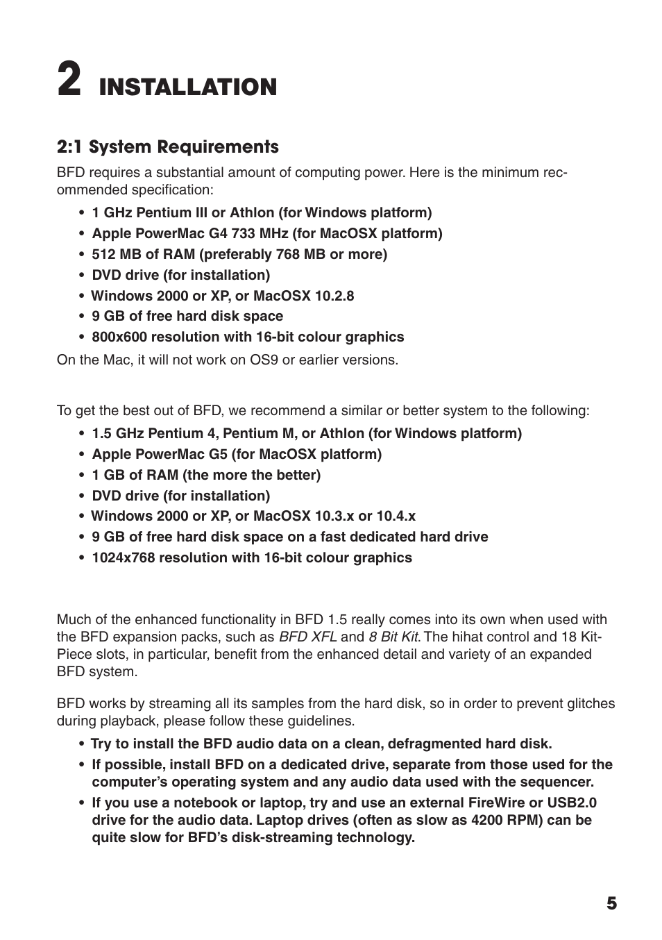 Installation | FXpansion BFD Premium Acoustic Drum Module User Manual | Page 11 / 82
