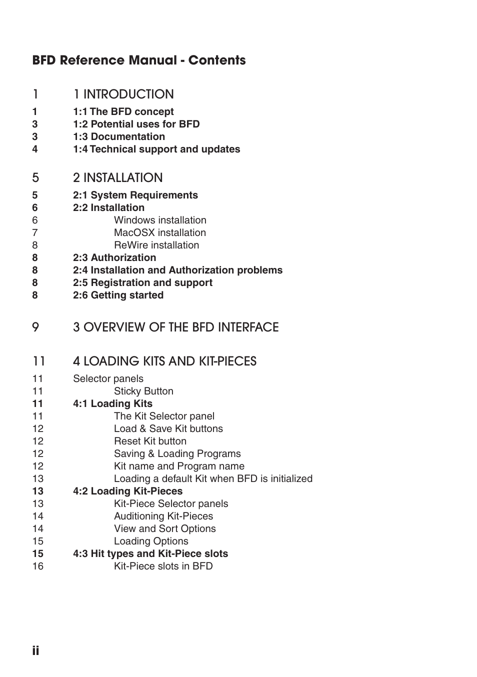 5 2 installation | FXpansion BFD Premium Acoustic Drum Module User Manual | Page 3 / 82