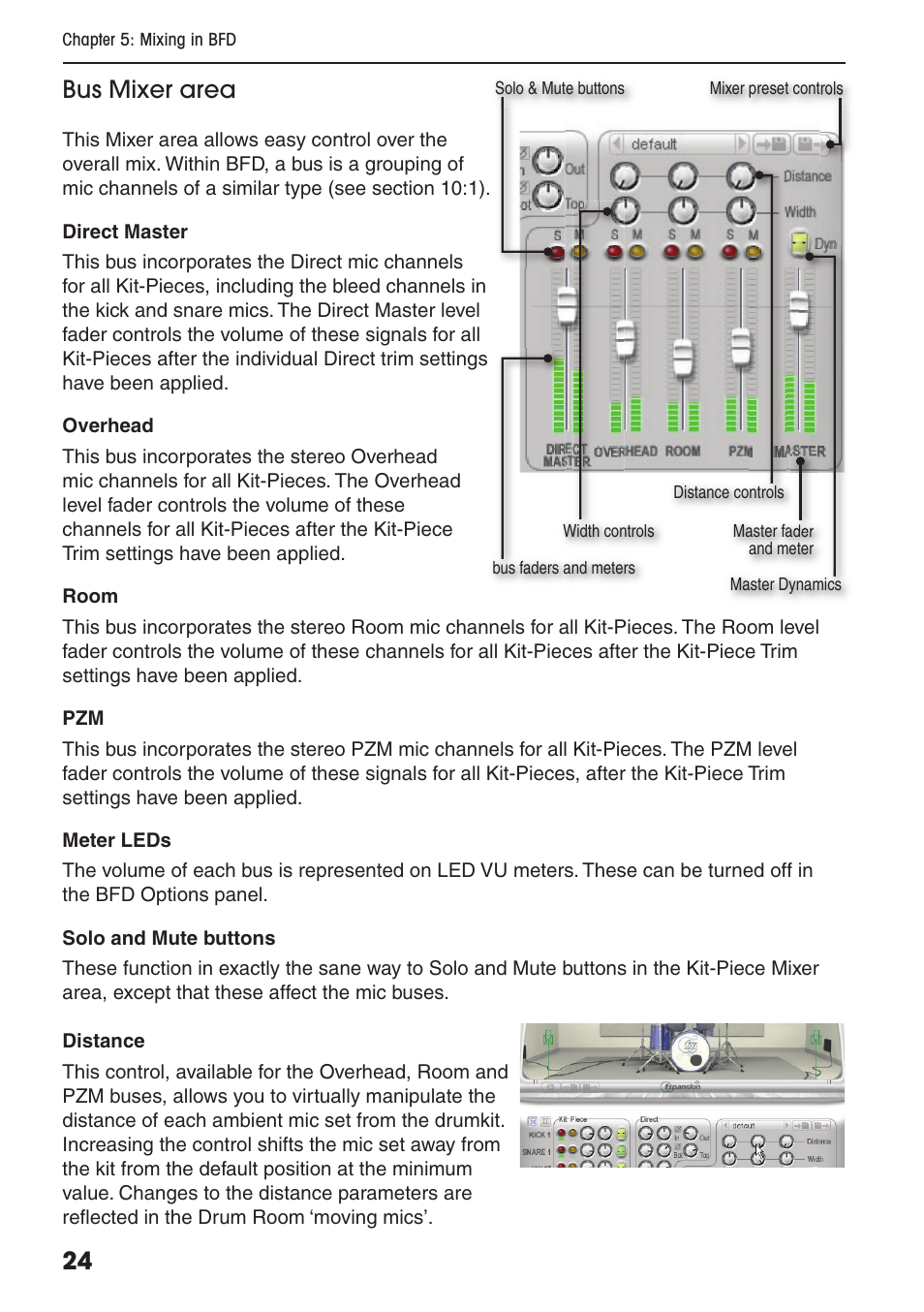 24 bus mixer area | FXpansion BFD Premium Acoustic Drum Module User Manual | Page 30 / 82