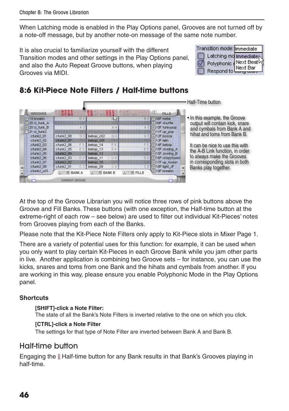Half-time button | FXpansion BFD Premium Acoustic Drum Module User Manual | Page 52 / 82