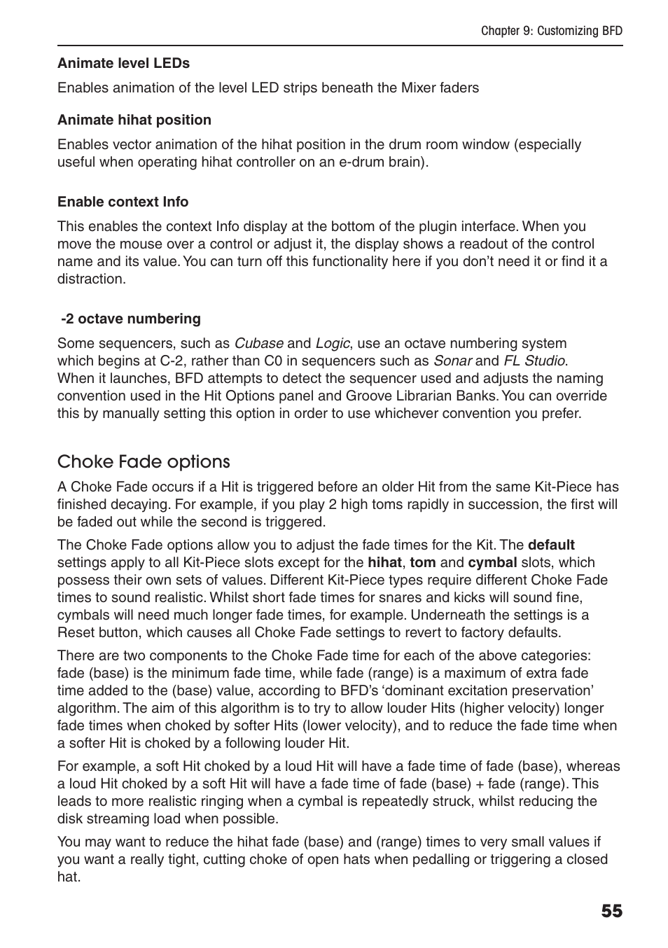 Choke fade options | FXpansion BFD Premium Acoustic Drum Module User Manual | Page 61 / 82
