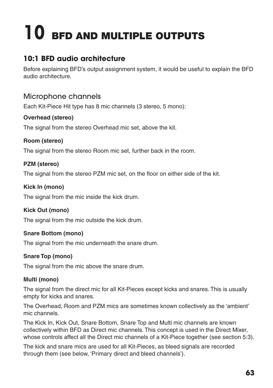 Bfd and multiple outputs | FXpansion BFD Premium Acoustic Drum Module User Manual | Page 69 / 82