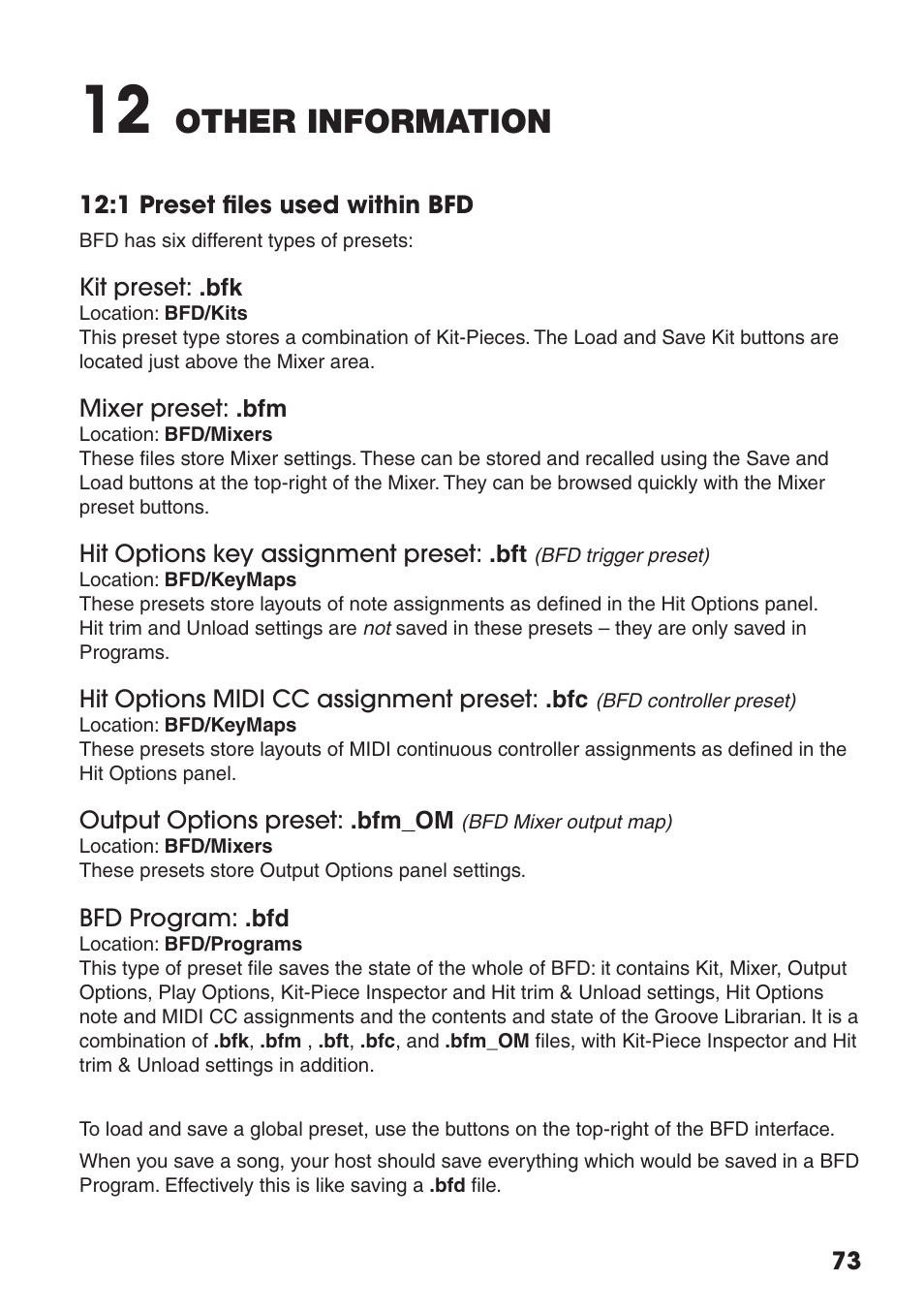 Other information | FXpansion BFD Premium Acoustic Drum Module User Manual | Page 79 / 82