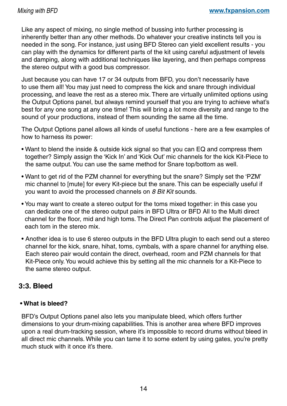 3. bleed, 14 3:3. bleed | FXpansion BFD Premium Acoustic Drum Module Mixing with BFD User Manual | Page 14 / 39