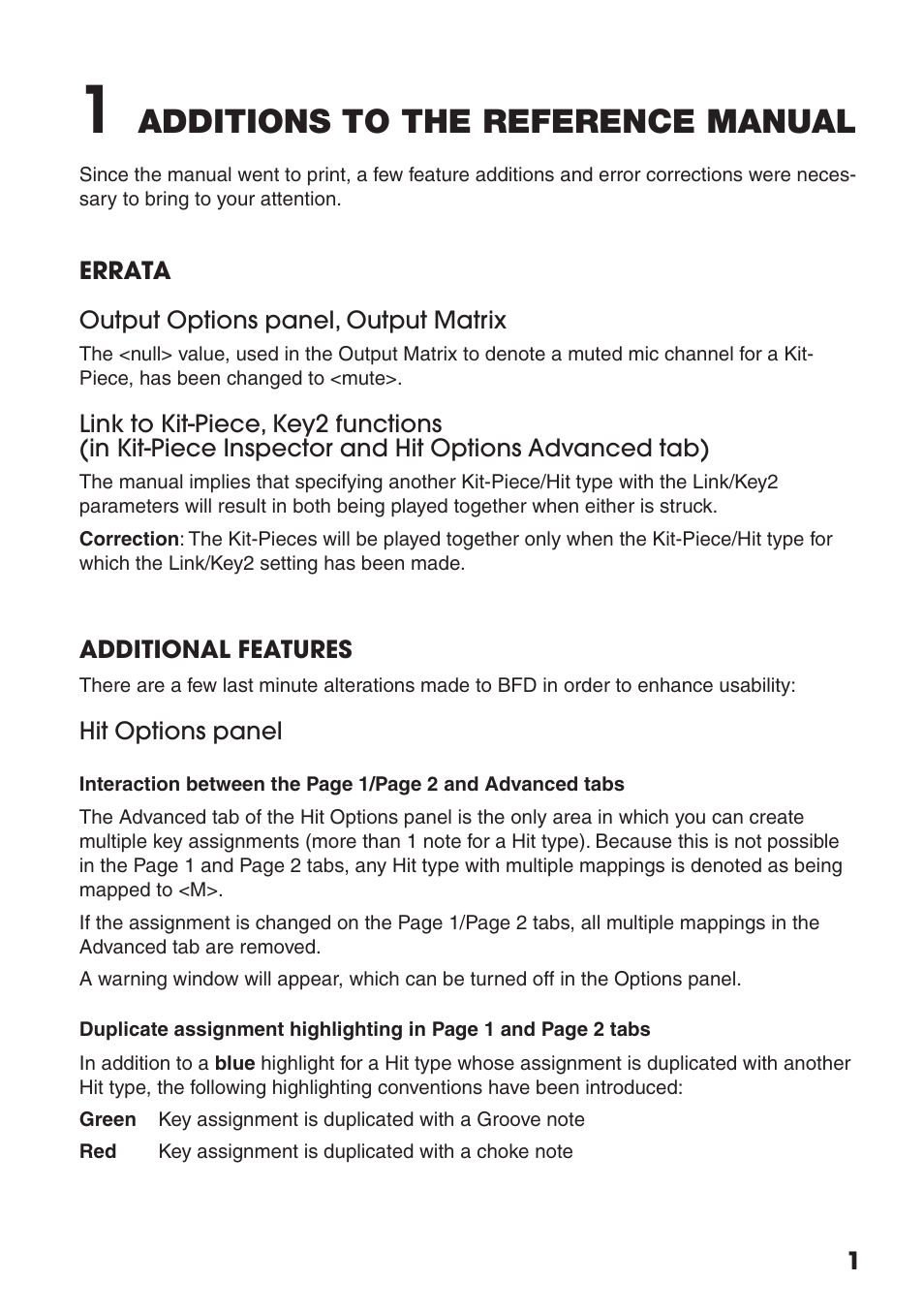 FXpansion BFD Supplemental User Manual | 26 pages
