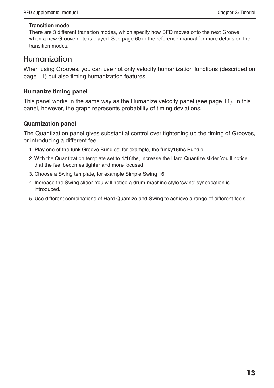Humanization | FXpansion BFD Supplemental User Manual | Page 13 / 26
