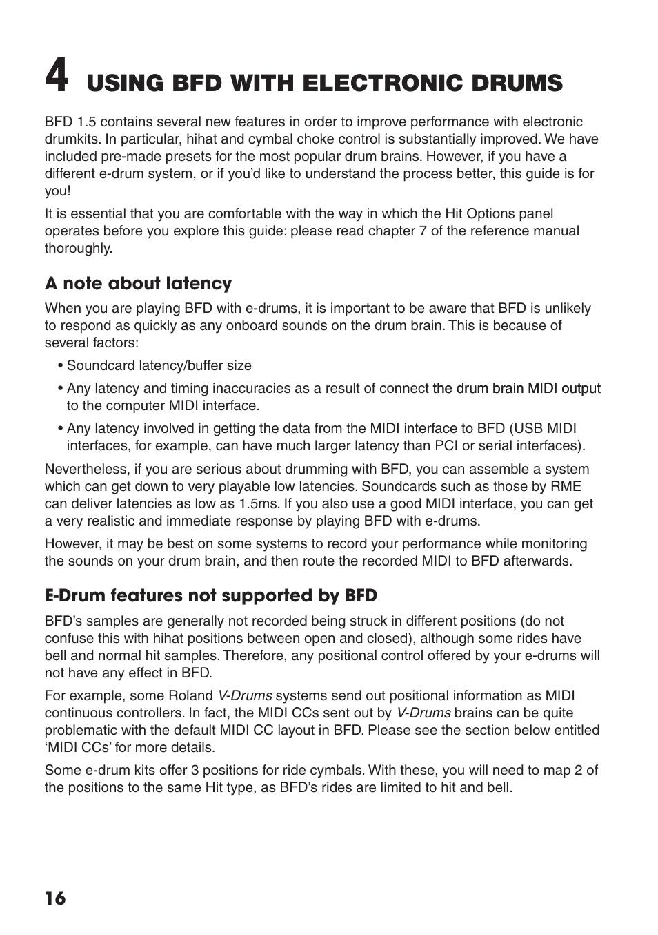 Using bfd with electronic drums | FXpansion BFD Supplemental User Manual | Page 16 / 26