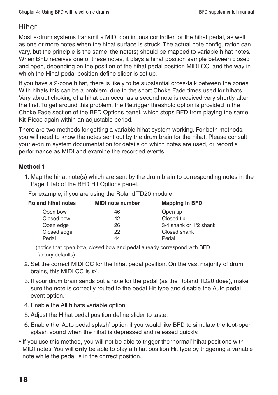 Hihat | FXpansion BFD Supplemental User Manual | Page 18 / 26