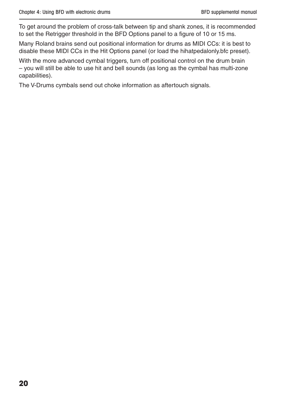 FXpansion BFD Supplemental User Manual | Page 20 / 26