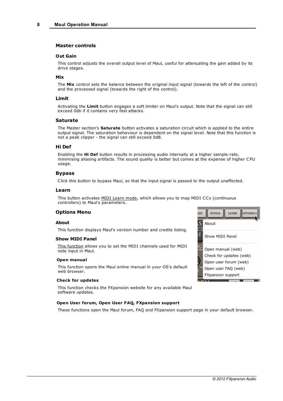 FXpansion Maul User Manual | Page 8 / 33