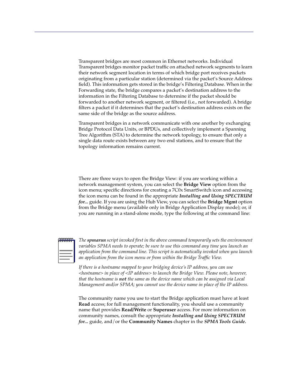 Transparent bridging, Accessing the bridge traffic view window, Transparent bridging -2 | Accessing the bridge traffic view window -2 | Cabletron Systems 7C03 User Manual | Page 104 / 150