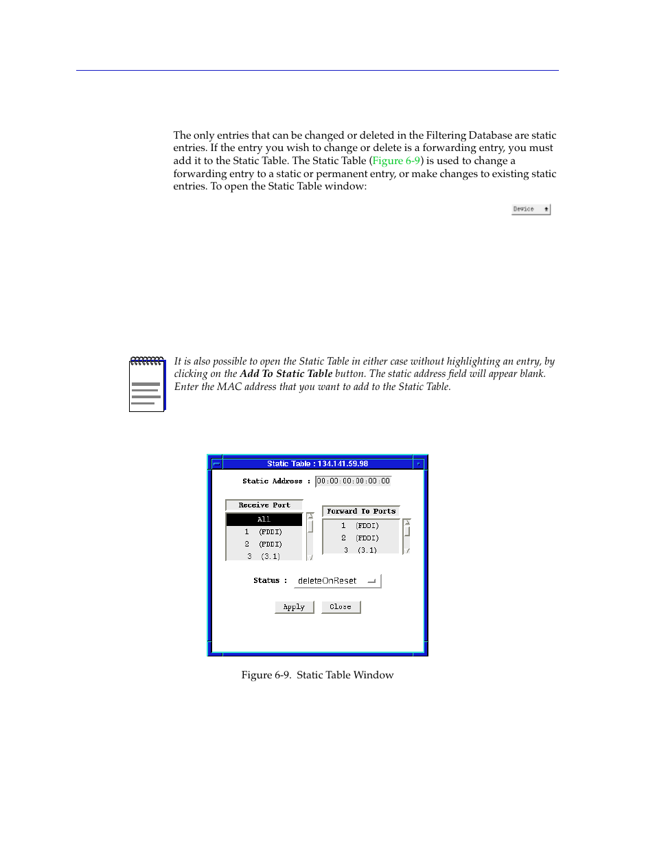Changing forwarding and static database entries | Cabletron Systems 7C03 User Manual | Page 120 / 150